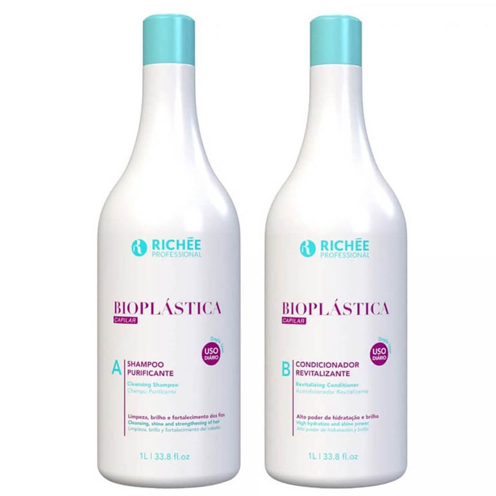 Richee Bioplástica Kit Shampoo e Condionador Litro