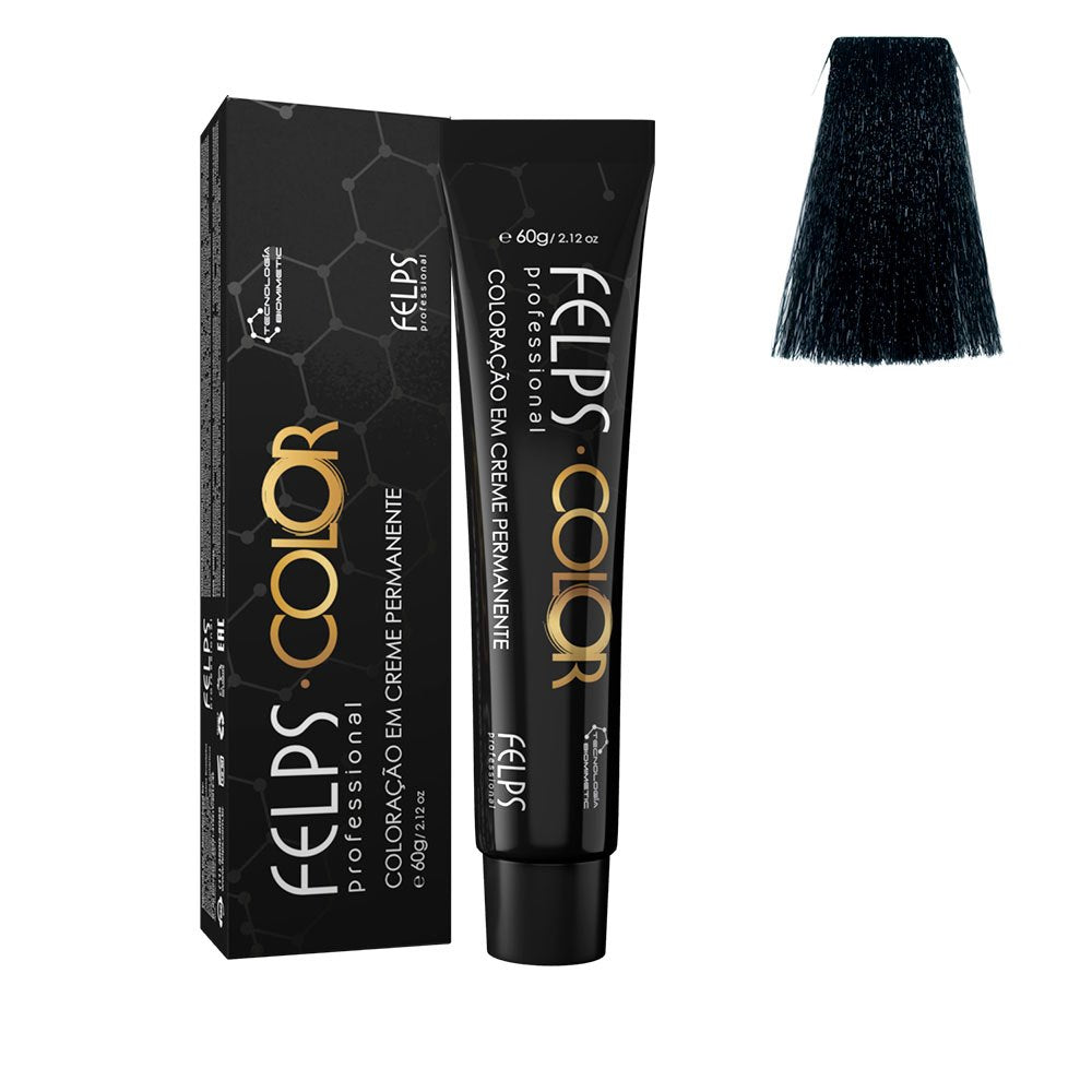 FELPS COLOR COLORAÇÃO PRETO AZULADO 1/1 60GR