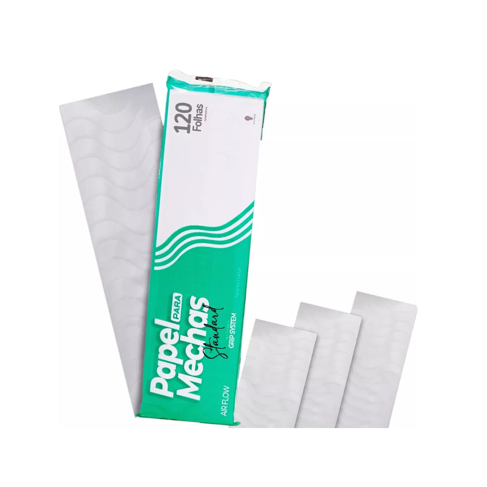 Papel Ecologico Para Mechas Standard 11x47cm 120 Folhas