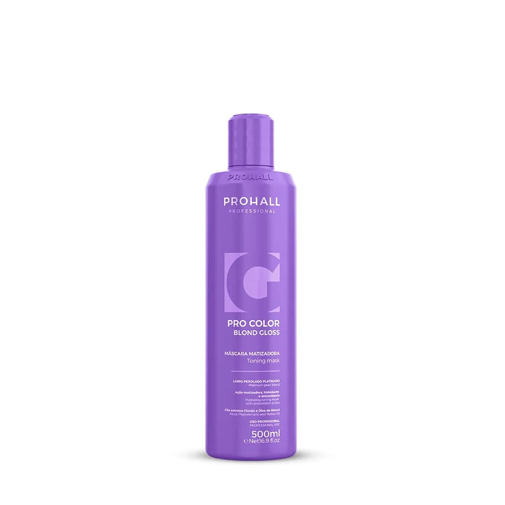 PROHALL MÁSCARA MATIZADORA BLOND GLOSS EFEITO LOIRO PEROLADO 500ML