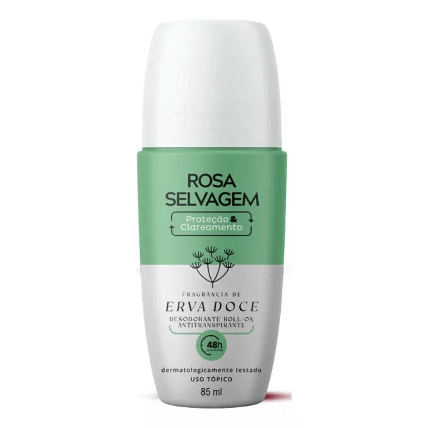 Rosa Selvagem Desodorante Clareador Erva Doce 85ml