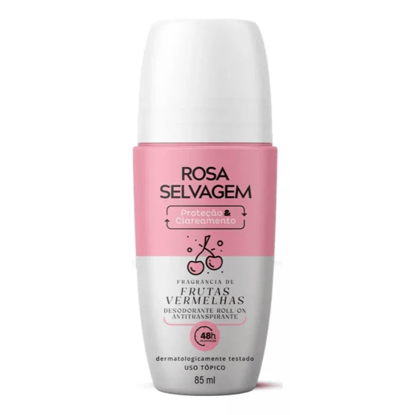 Rosa Selvagem Desodorante Clareador Frutas Vermelhas 85ml