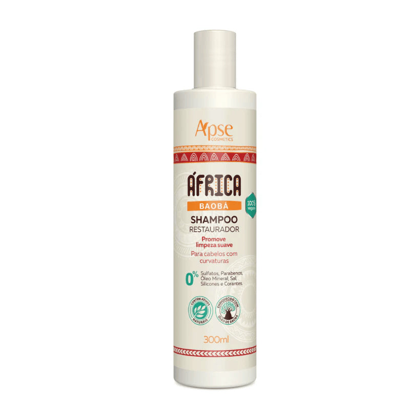 Apice Africa Baoba Shampoo Restaurador Limpeza Suave 300ml