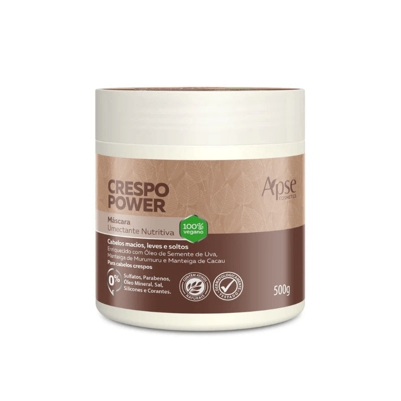 Máscara Crespo Power Umectante Nutritiva 500g  Tratamento Condicionante