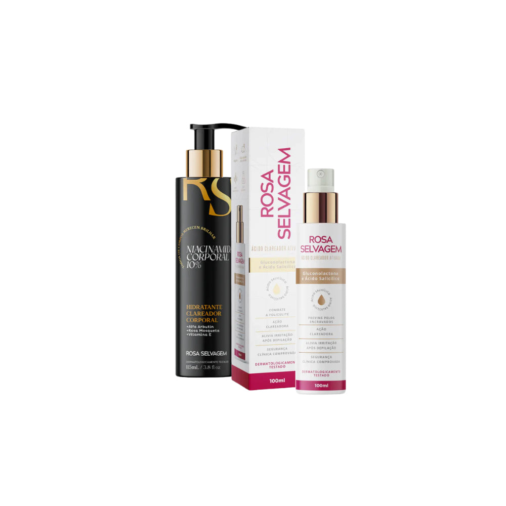 KIT ROSA SELVAGEM NIACINAMIDA 115ML+ÁCIDO CLAREADOR 100ML