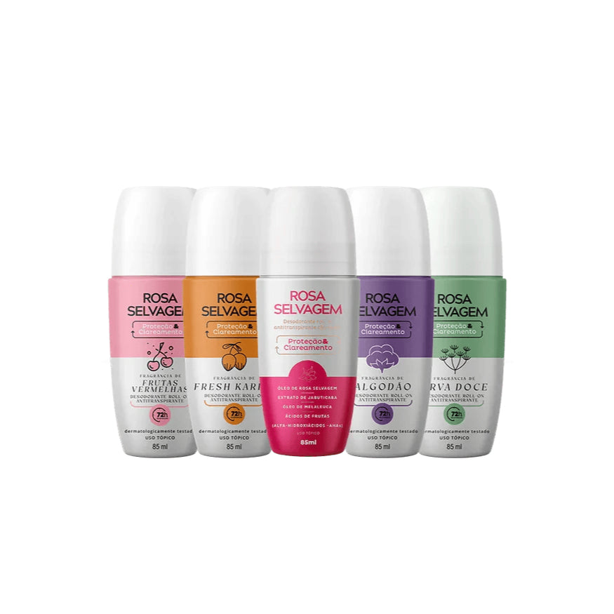 KIT ROSA SELVAGEM DESODORANTE CLAREADOR COMPLETO