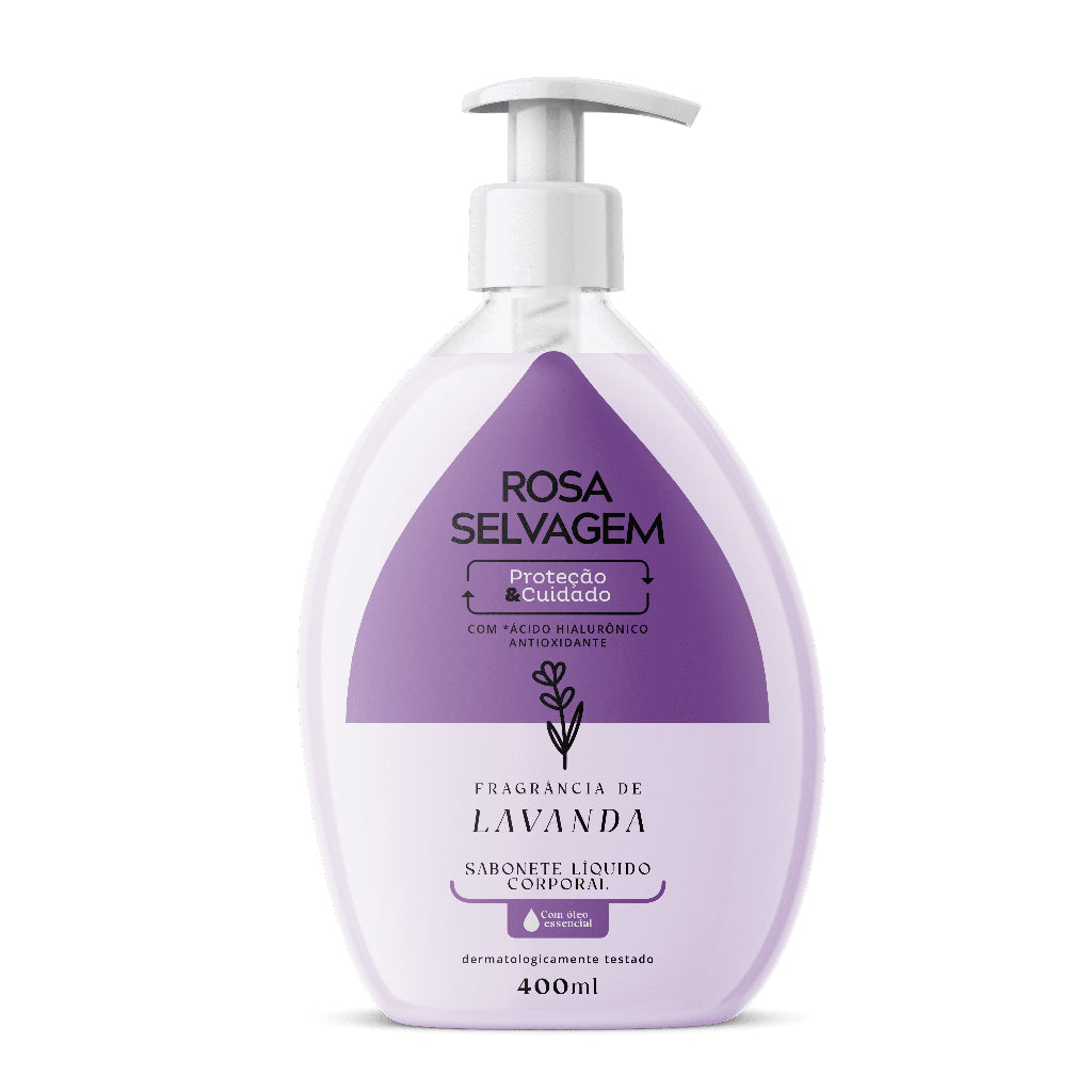Sabonete Líquido Corporal Lavanda Rosa Selvagem 400ml