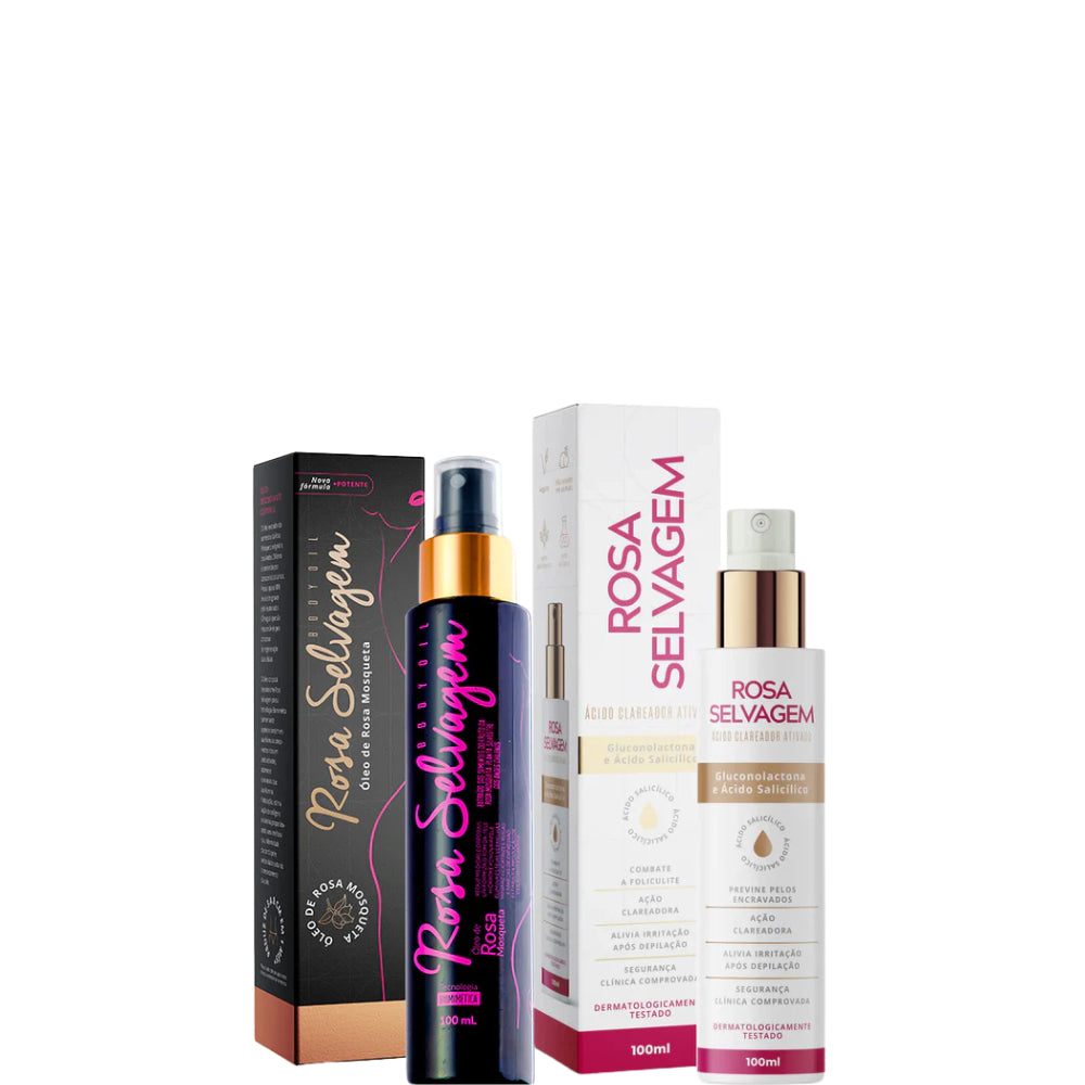 Kit Rosa Selvagem Óleo + Ácido clareador 2x100ml