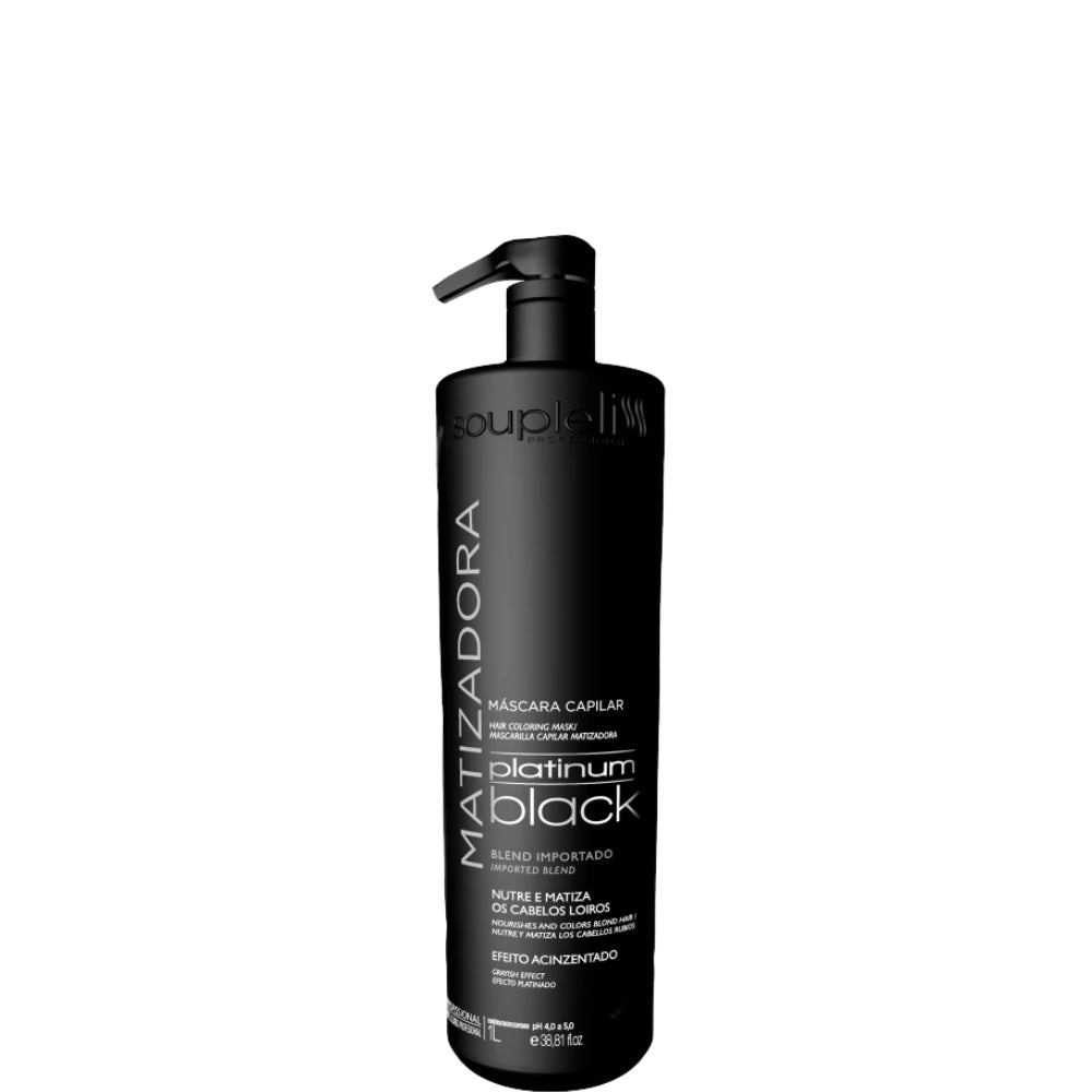 Soupleliss Máscara Capilar Matizadora Platinum Black 1L