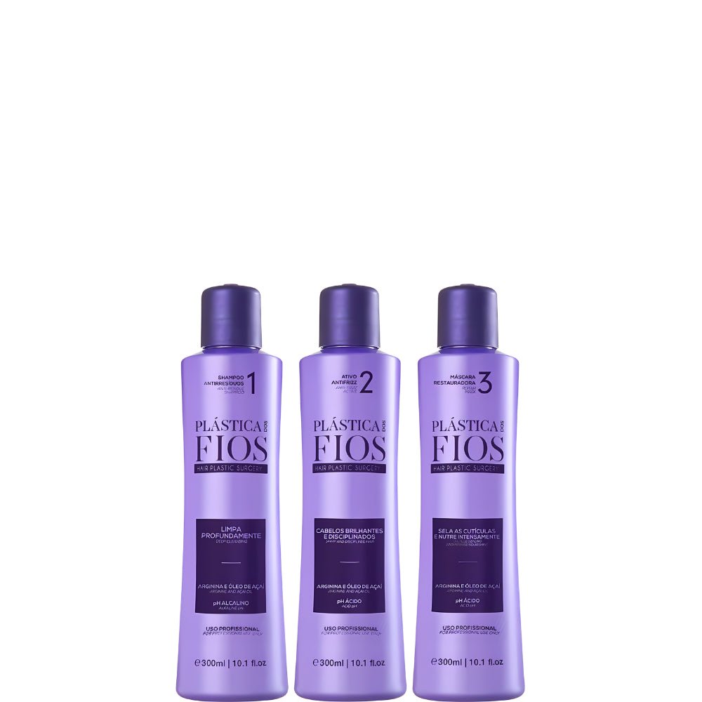 Kit Cadiveu Professional Plástica dos Fios Alinhamento Super 3X300ML