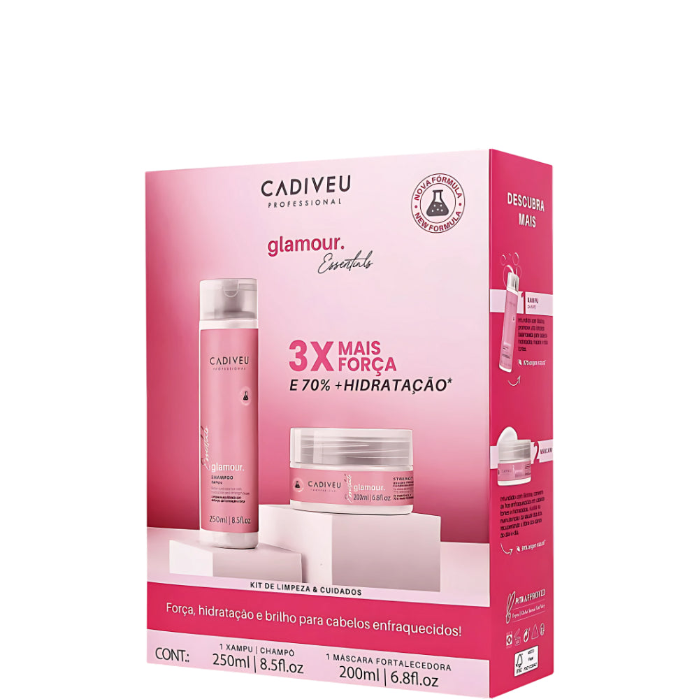 Kit Cadiveu Professional Glamour Essentials Home Care Shampoo (Shampoo 250ml + Máscara 200ml)