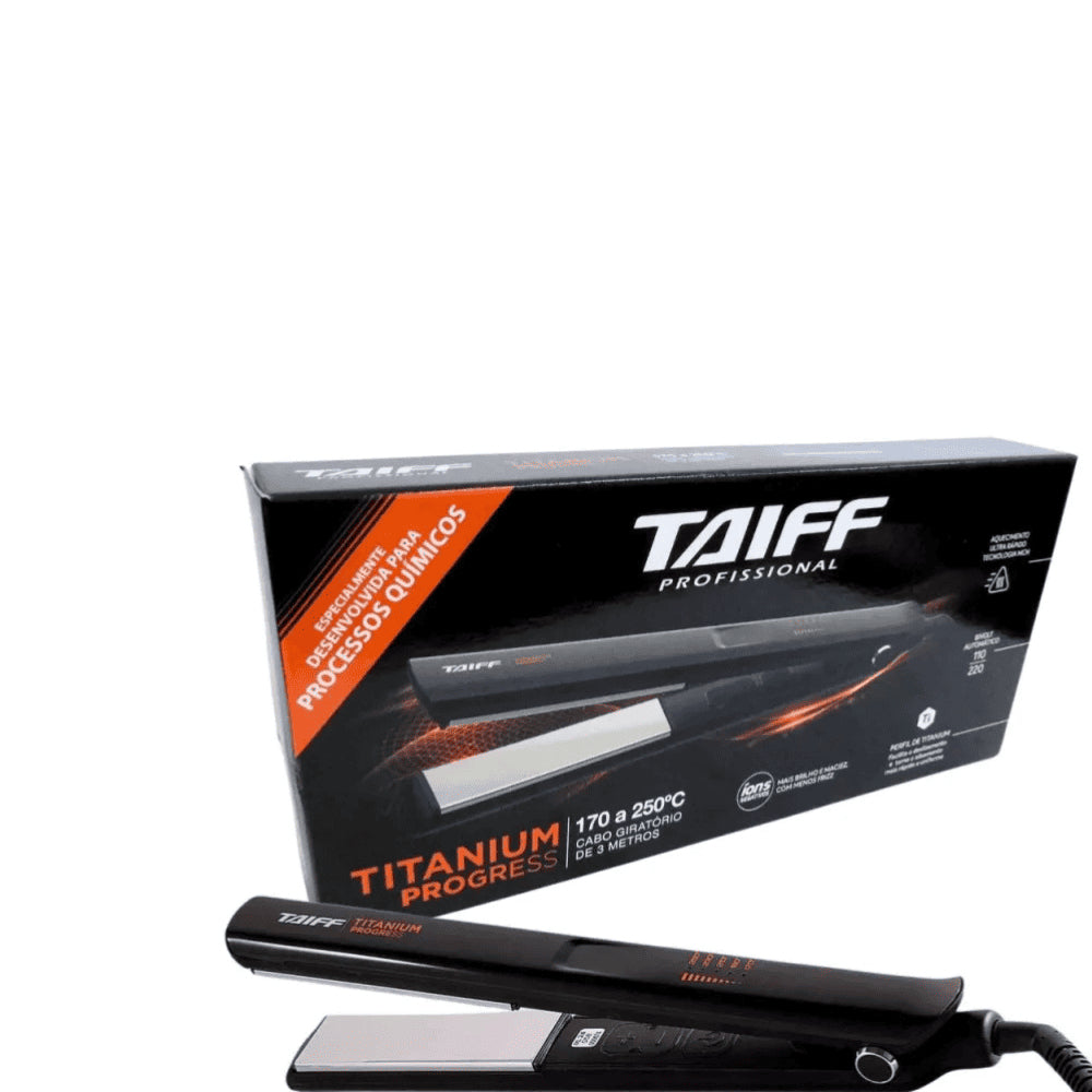 Prancha Modeladora Titanium Progress Taiff Cor Preto 250º Bivolt