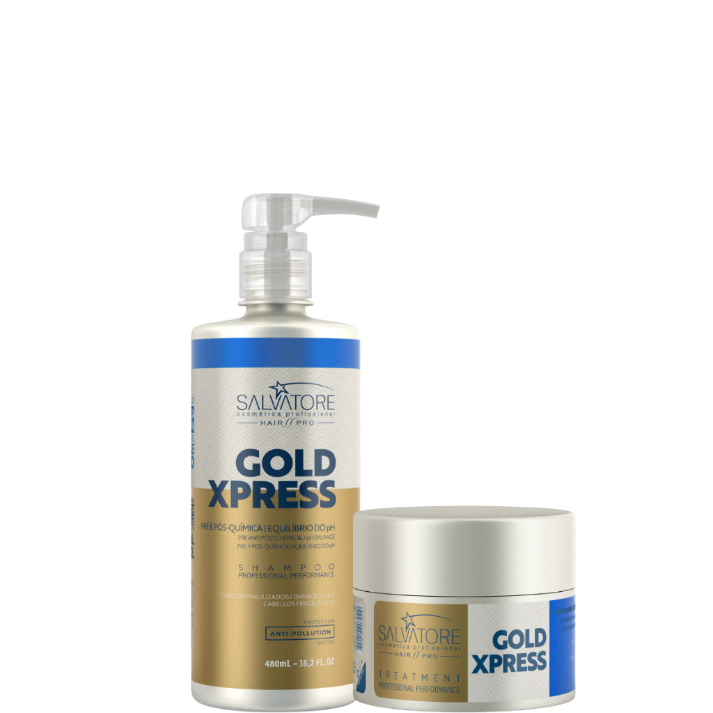 Kit Pós Química Gold Xpress - Salvatore Hair Pro