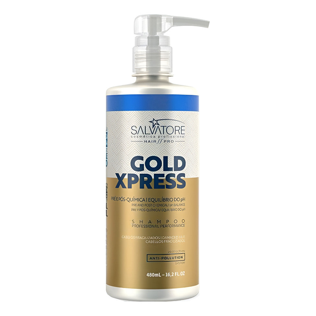 Salvatore Shampoo Pré E Pós Química Gold Xpress 480ml