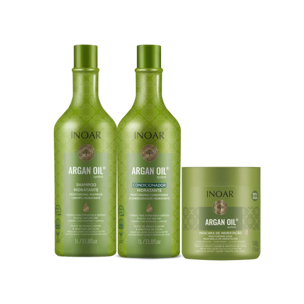 KIT INOAR ARGAN OIL SH+COND 1L + MÁSCARA 500G