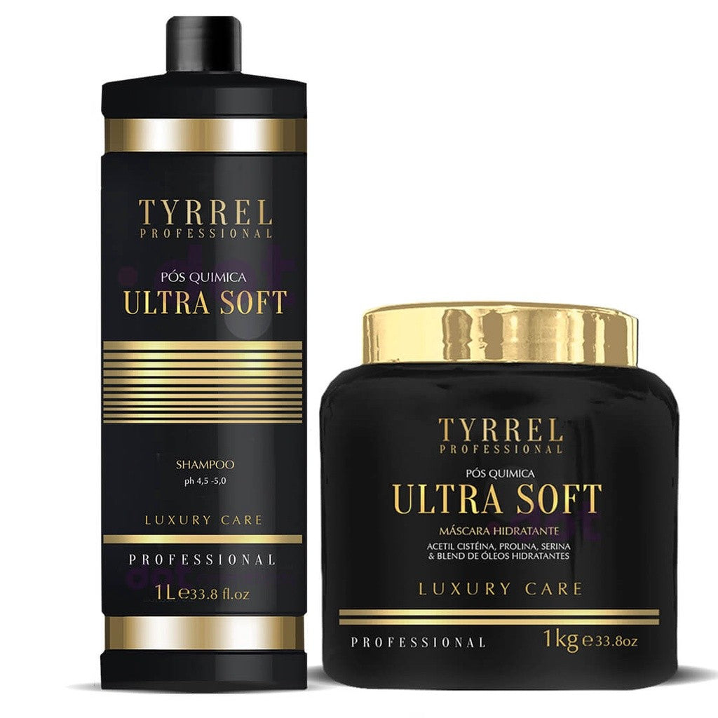 Kit Tyrrel Ultra Soft Shampoo e Máscara Pós Química 2x1L