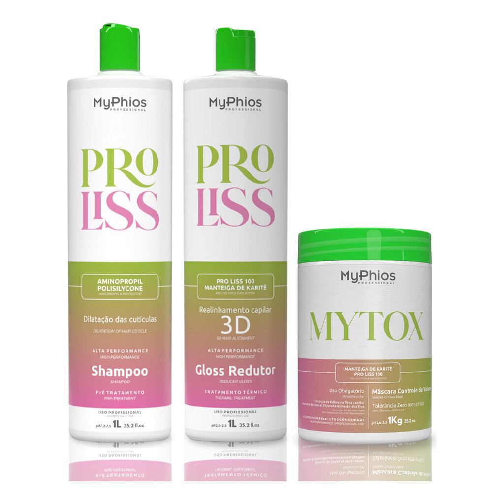 Myphios Kit Progressiva Proliss 1l + Btx Capilar Mytox 1kg