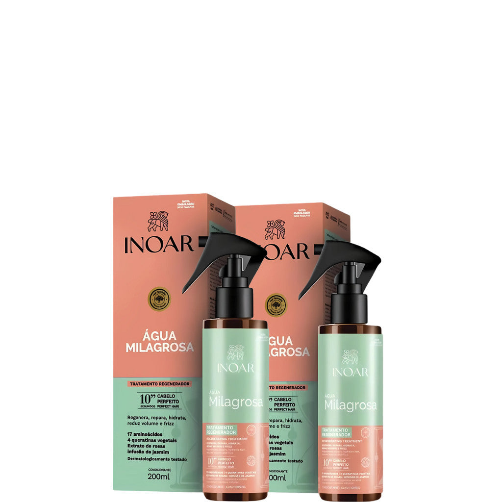 Inoar Água Milagrosa Tratamento Regenerador Kit 2x200ml