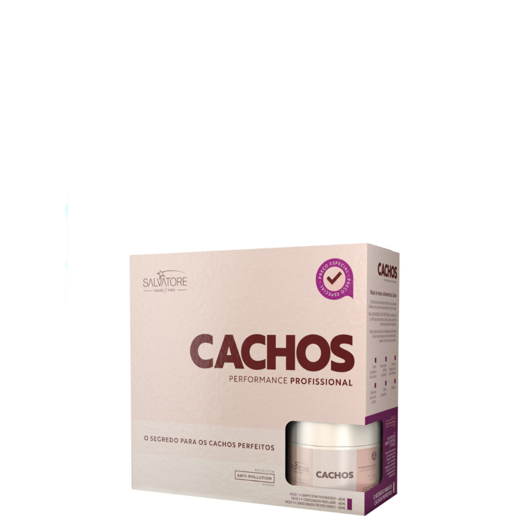 Salvatore Kit Cachos Hair Pro Shampoo+Modelador 2x480ml + Condicionador 500ml