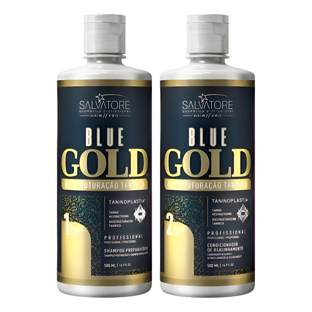 Blue Gold 500ml Passo 1 E 2 - Salvatore Cosmeticos