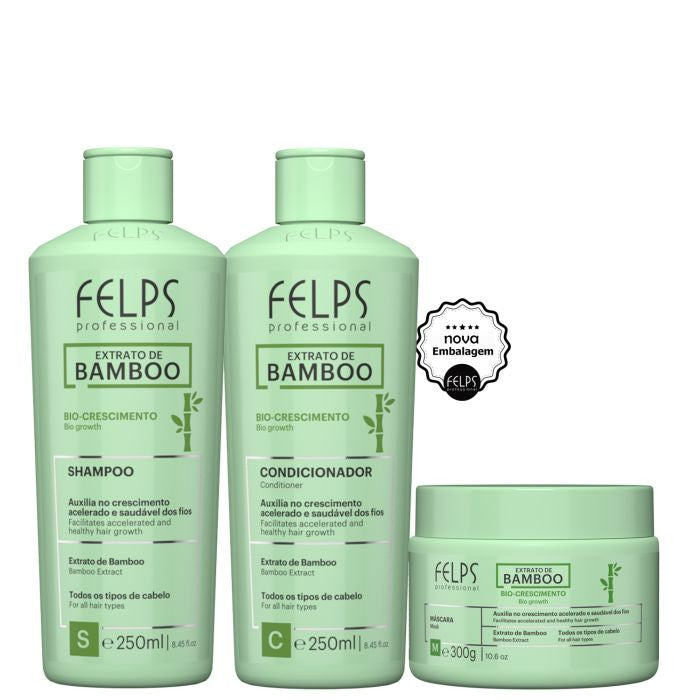 Felps Bamboo Kit Trio Home Care Shampoo + Condicionador + Máscara