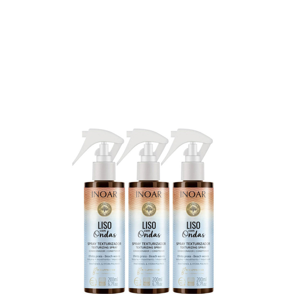 Inoar Liso Com Ondas Efeito Praia - 3 Unidades