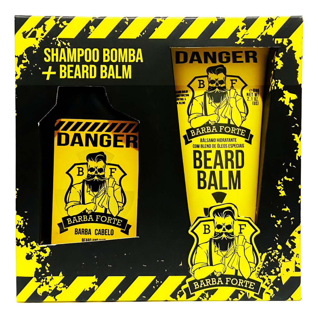 Kit Viagem Para Barba Balm E Shampoo Bomba Danger