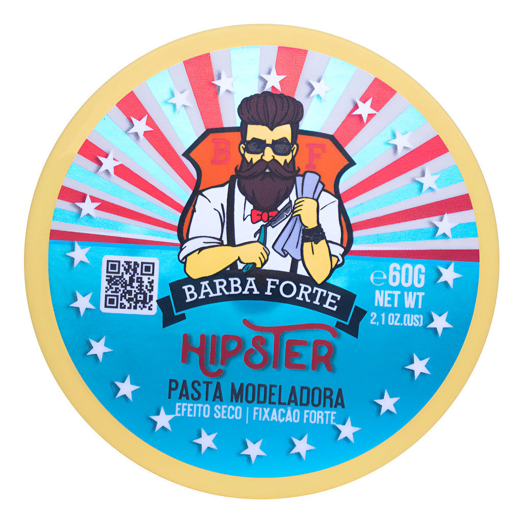Pasta Modeladora Hipster Matte Fixação Forte 60g Barba Forte