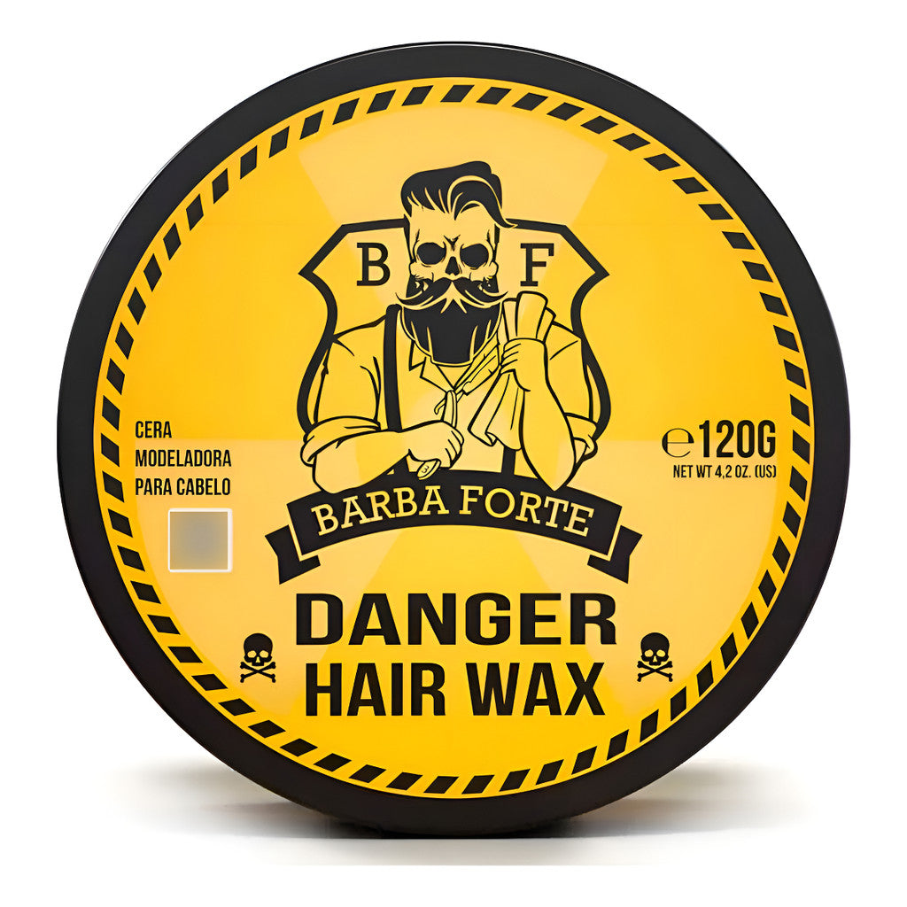 Pomada Modeladora Danger Cera Efeito Brilho 120g Barba Forte