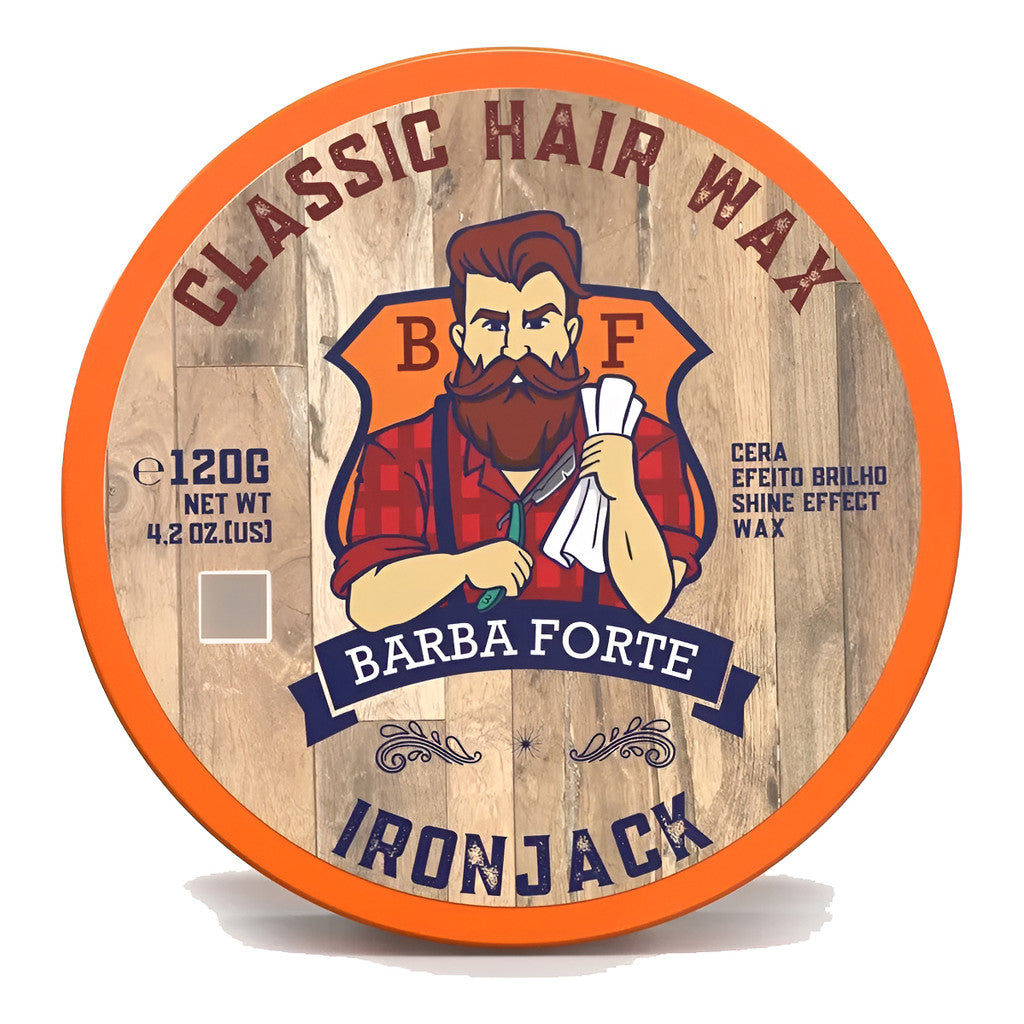 Barba Forte Classic Modelador Cabelo Brilho Ironjack 120g