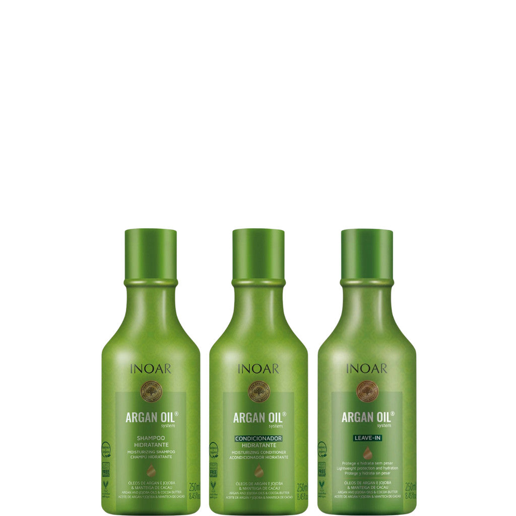 Inoar Argan Oil System Kit Duo 250ml + Leave-in 250ml