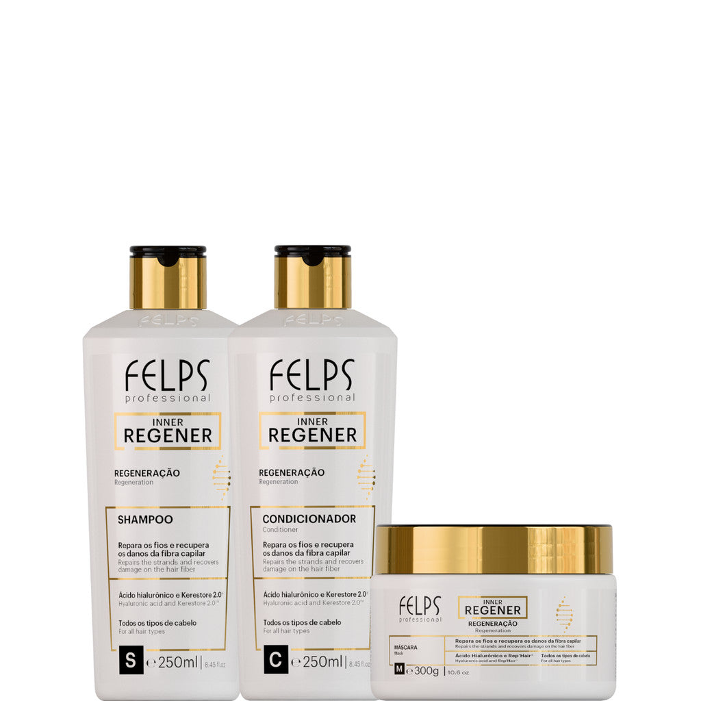 Felps Kit Shampoo + Condicionador + Máscara Inner Regener