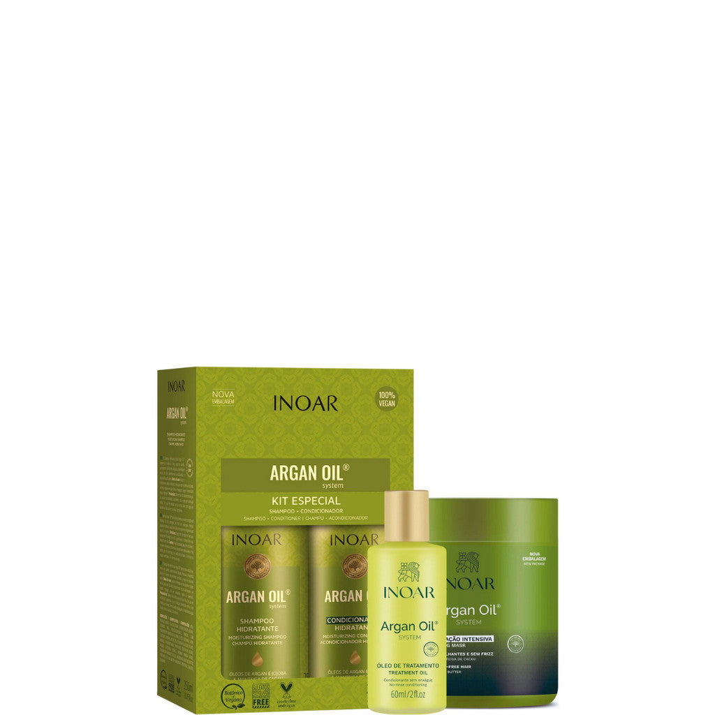 Inoar Argan Oil Kit Duo 2x250ml + Máscara 500g + Oleo 60ml