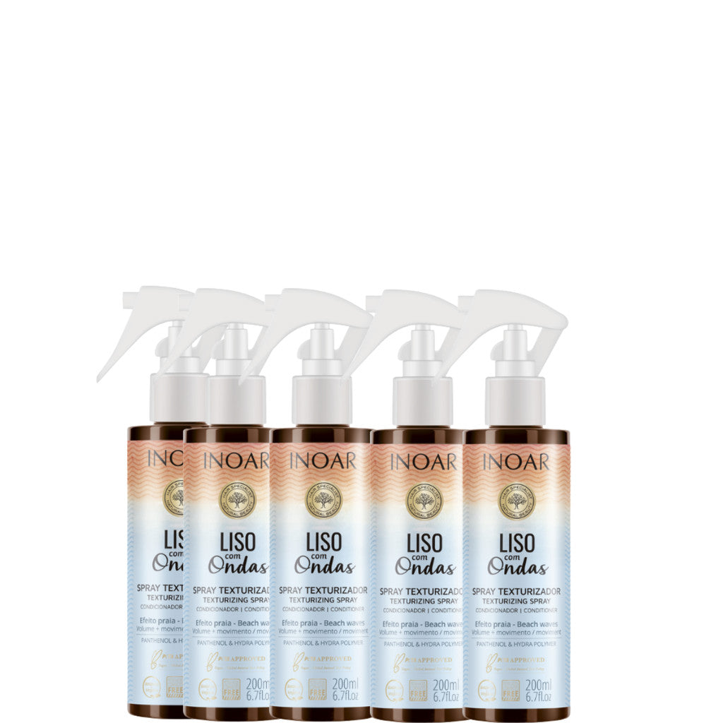Inoar Liso Com Ondas Texturizador Efeito Praia - 5 Unidades