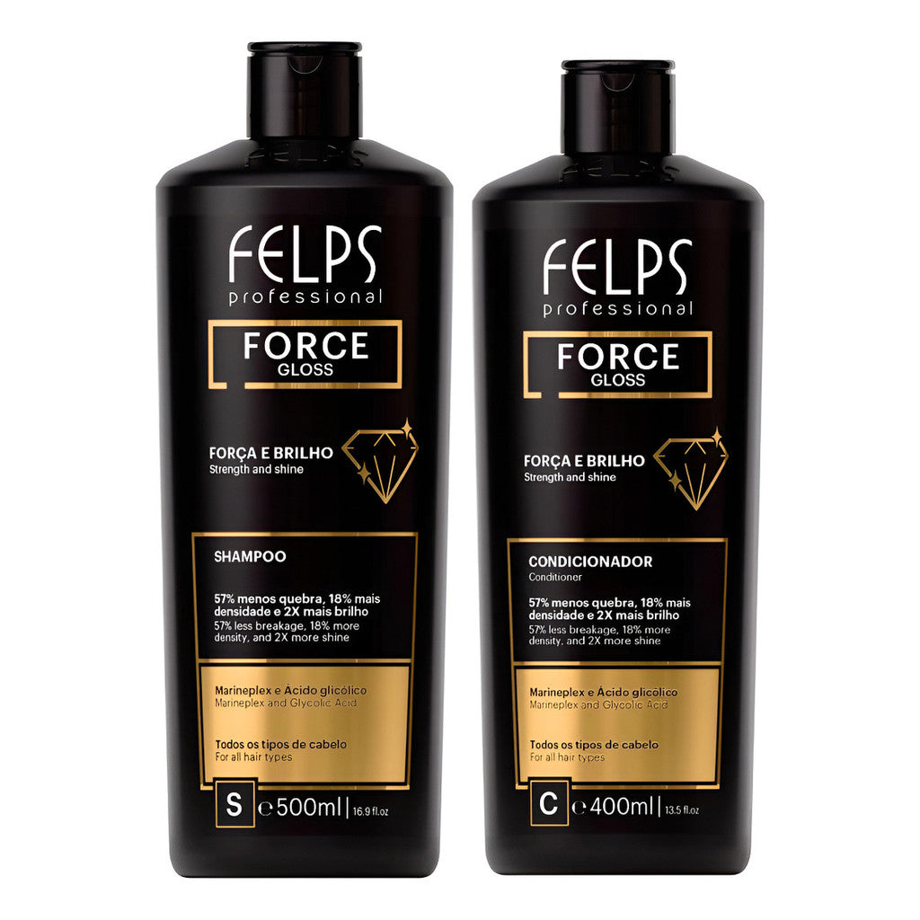 Felps Profissional Force Gloss - Shampoo 500ml + Cond. 400ml
