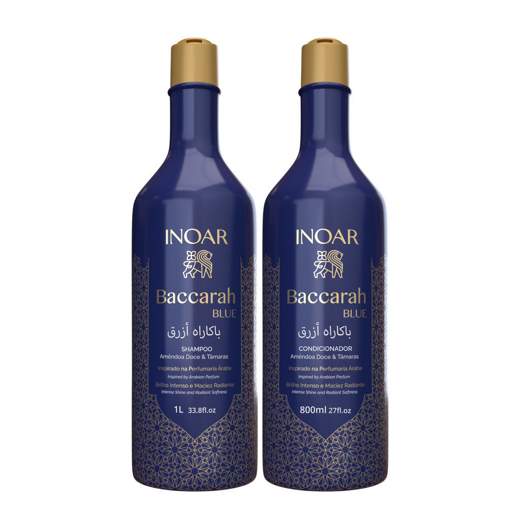 Kit Inoar Baccarah Blue Shampoo 1L e Condicionador 800Ml SB